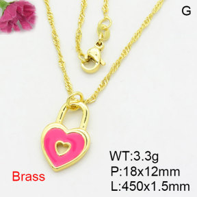 Fashion Brass Necklace  F3N300526aahn-G030