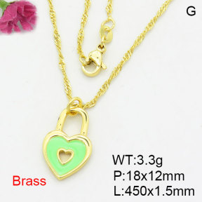 Fashion Brass Necklace  F3N300528aahn-G030