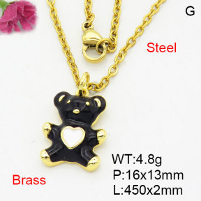 Fashion Brass Necklace  F3N300533avja-G030