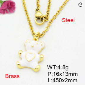 Fashion Brass Necklace  F3N300540avja-G030