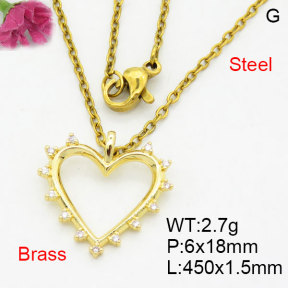 Fashion Brass Necklace  F3N404155aahp-G030