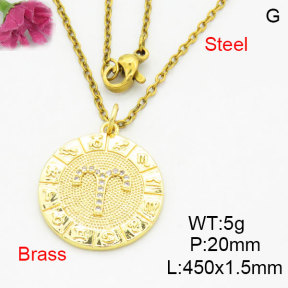 Fashion Brass Necklace  F3N404158aaik-G030