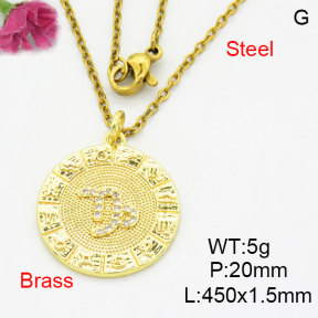 Fashion Brass Necklace  F3N404160aaik-G030