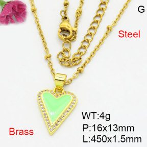 Fashion Brass Necklace  F3N404188aaik-G030