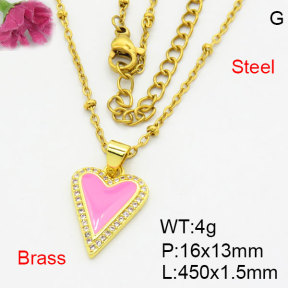 Fashion Brass Necklace  F3N404190aaik-G030