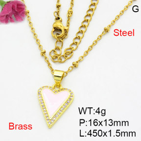 Fashion Brass Necklace  F3N404192aaik-G030