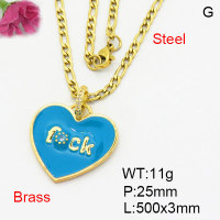 Fashion Brass Necklace  F3N404196aakp-G030