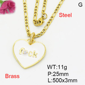 Fashion Brass Necklace  F3N404201aakp-G030