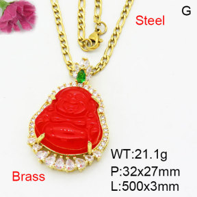 Fashion Brass Necklace  F3N404202ahlv-G030