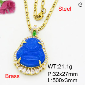 Fashion Brass Necklace  F3N404203ahlv-G030