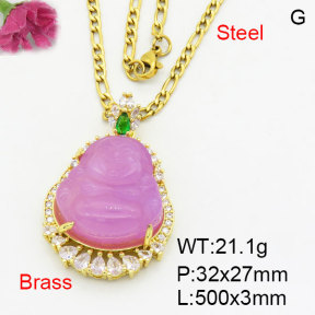Fashion Brass Necklace  F3N404206ahlv-G030