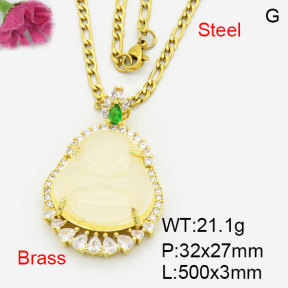 Fashion Brass Necklace  F3N404208ahlv-G030