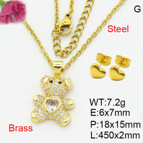 Fashion Brass Sets  F3S008664bblk-G030