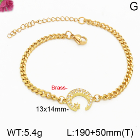Fashion Brass Bracelet  F5B400113bbov-J48