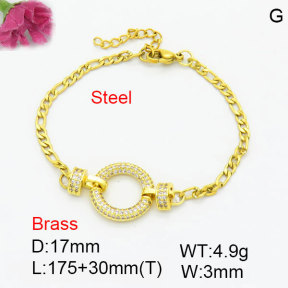 Fashion Brass Bracelet  F3B404697bbok-G030