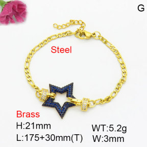 Fashion Brass Bracelet  F3B404706bhia-G030