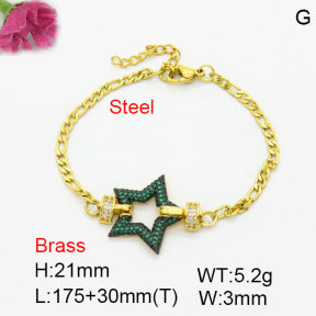 Fashion Brass Bracelet  F3B404707bhia-G030