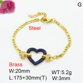 Fashion Brass Bracelet  F3B404711vhha-G030