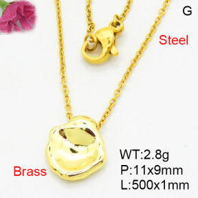 Fashion Brass Necklace  F3N200147aahm-G030