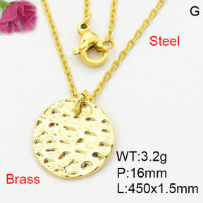 Fashion Brass Necklace  F3N200152aahm-G030