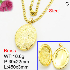 Fashion Brass Necklace  F3N200168avja-G030