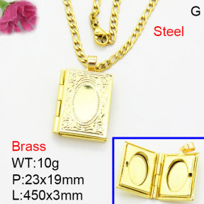 Fashion Brass Necklace  F3N200170vail-G030