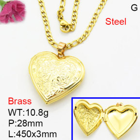 Fashion Brass Necklace  F3N200172avja-G030