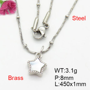 Fashion Brass Necklace  F3N300544bblo-G030