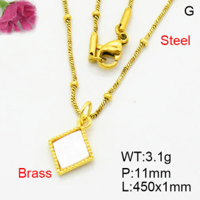 Fashion Brass Necklace  F3N300545bvlm-G030