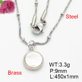 Fashion Brass Necklace  F3N300550abli-G030