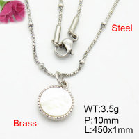Fashion Brass Necklace  F3N300552abli-G030