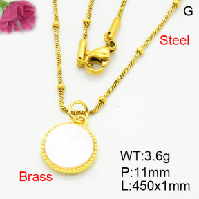 Fashion Brass Necklace  F3N300553bvlm-G030
