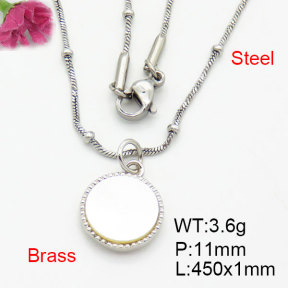 Fashion Brass Necklace  F3N300554bvlm-G030