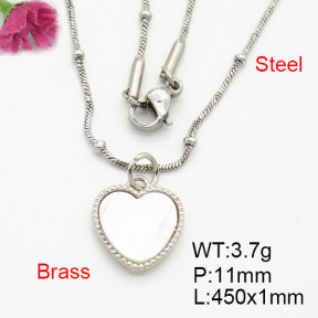 Fashion Brass Necklace  F3N300558bbmi-G030