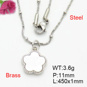 Fashion Brass Necklace  F3N300560abmm-G030