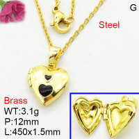 Fashion Brass Necklace  F3N300561vaia-G030