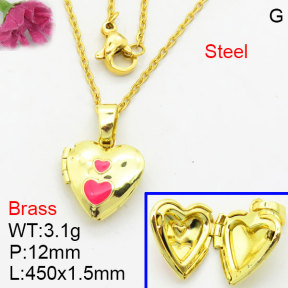 Fashion Brass Necklace  F3N300562vaia-G030