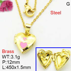 Fashion Brass Necklace  F3N300564vaia-G030