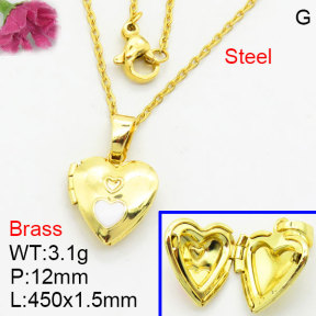 Fashion Brass Necklace  F3N300565vaia-G030