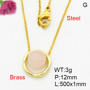 Fashion Brass Necklace  F3N404209aahm-G030