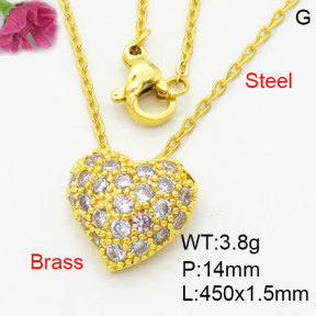 Fashion Brass Necklace  F3N404210aajh-G030