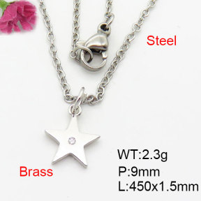 Fashion Brass Necklace  F3N404215aajm-G030
