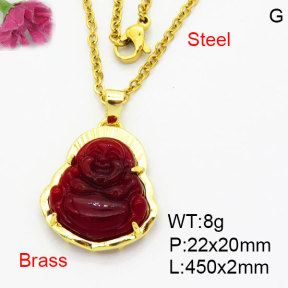 Fashion Brass Necklace  F3N404220vbmb-G030