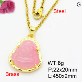 Fashion Brass Necklace  F3N404225vbmb-G030