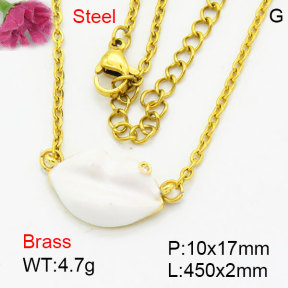 Fashion Brass Necklace  F3N404235aaio-G030