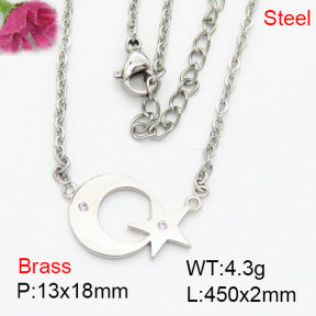 Fashion Brass Necklace  F3N404237aajm-G030