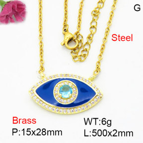 Fashion Brass Necklace  F3N404243baka-G030