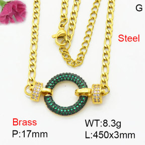 Fashion Brass Necklace  F3N404250bhhn-G030