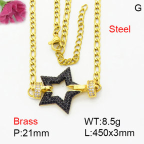 Fashion Brass Necklace  F3N404261bhbm-G030