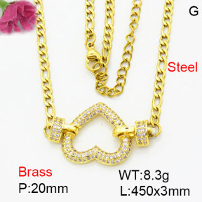 Fashion Brass Necklace  F3N404271vbpb-G030